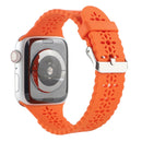 Hollow Out Silicone Watch Band For Apple Watch Series 7 45mm / 6&SE&5&4 44mm / 3&2&1 42mm(Orange)
