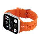 Hollow Out Silicone Watch Band For Apple Watch Series 7 45mm / 6&SE&5&4 44mm / 3&2&1 42mm(Orange)