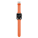 Hollow Out Silicone Watch Band For Apple Watch Series 7 45mm / 6&SE&5&4 44mm / 3&2&1 42mm(Orange)