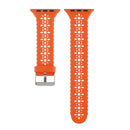 Hollow Out Silicone Watch Band For Apple Watch Series 7 45mm / 6&SE&5&4 44mm / 3&2&1 42mm(Orange)
