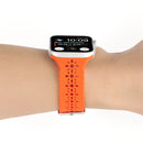 Hollow Out Silicone Watch Band For Apple Watch Series 7 45mm / 6&SE&5&4 44mm / 3&2&1 42mm(Orange)