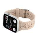 Hollow Out Silicone Watch Band For Apple Watch Series 7 45mm / 6&SE&5&4 44mm / 3&2&1 42mm(Pink)