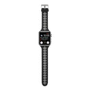 Hollow Out Silicone Watch Band For Apple Watch Series 7 45mm / 6&SE&5&4 44mm / 3&2&1 42mm(Black)