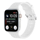 Hollow Out Silicone Watch Band For Apple Watch Series 7 45mm / 6&SE&5&4 44mm / 3&2&1 42mm(White)