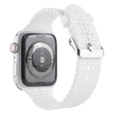 Hollow Out Silicone Watch Band For Apple Watch Series 7 45mm / 6&SE&5&4 44mm / 3&2&1 42mm(White)