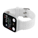 Hollow Out Silicone Watch Band For Apple Watch Series 7 45mm / 6&SE&5&4 44mm / 3&2&1 42mm(White)