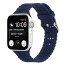 Hollow Out Silicone Watch Band For Apple Watch Series 7 45mm / 6&SE&5&4 44mm / 3&2&1 42mm(Dark Blue)