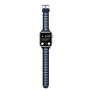 Hollow Out Silicone Watch Band For Apple Watch Series 7 45mm / 6&SE&5&4 44mm / 3&2&1 42mm(Dark Blue)