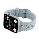 Hollow Out Silicone Watch Band For Apple Watch Series 7 45mm / 6&SE&5&4 44mm / 3&2&1 42mm(Light Blue)