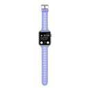 Hollow Out Silicone Watch Band For Apple Watch Series 7 45mm / 6&SE&5&4 44mm / 3&2&1 42mm(Light Purple)
