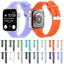 Hollow Out Silicone Watch Band For Apple Watch Series 7 45mm / 6&SE&5&4 44mm / 3&2&1 42mm(White)