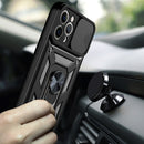 For iPhone 13 Pro Max Sliding Camera Cover Design Precise Hole TPU+PC Protective Case (Black)