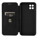 For OPPO Realme 8i Carbon Fiber Texture Horizontal Flip TPU + PC + PU Leather Case with Card Slot(Black)