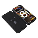 For OPPO Realme 8i Carbon Fiber Texture Horizontal Flip TPU + PC + PU Leather Case with Card Slot(Black)
