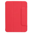 Horizontal Flip Ultra-thin Fixed Buckle Magnetic PU Tablet Case With Three-folding Holder & Sleep / Wake-up Function For iPad mini 6(Red)