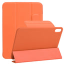 Horizontal Flip Ultra-thin Fixed Buckle Magnetic PU Tablet Case With Three-folding Holder & Sleep / Wake-up Function For iPad mini 6(Orange)