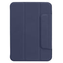Horizontal Flip Ultra-thin Fixed Buckle Magnetic PU Tablet Case With Three-folding Holder & Sleep / Wake-up Function For iPad mini 6(Dark Blue)