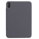 Horizontal Flip Ultra-thin Fixed Buckle Magnetic PU Tablet Case With Three-folding Holder & Sleep / Wake-up Function For iPad mini 6(Dark Grey)