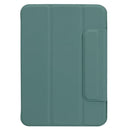 Horizontal Flip Ultra-thin Fixed Buckle Magnetic PU Tablet Case With Three-folding Holder & Sleep / Wake-up Function For iPad mini 6(Pine Needle Green)