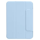 Horizontal Flip Ultra-thin Fixed Buckle Magnetic PU Tablet Case With Three-folding Holder & Sleep / Wake-up Function For iPad mini 6(Sky Blue)