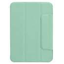 Horizontal Flip Ultra-thin Fixed Buckle Magnetic PU Tablet Case With Three-folding Holder & Sleep / Wake-up Function For iPad mini 6(Mint Green)