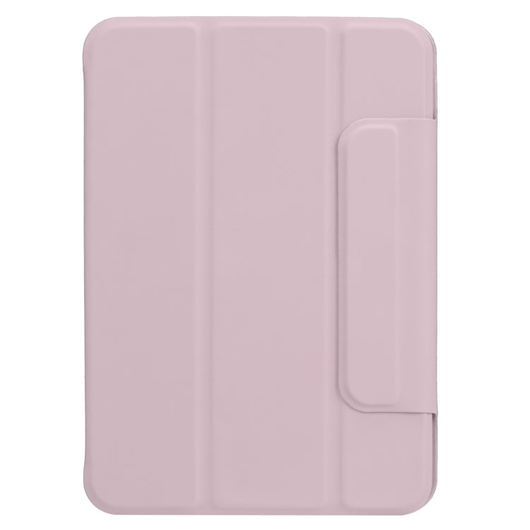 Horizontal Flip Ultra-thin Fixed Buckle Magnetic PU Tablet Case With Three-folding Holder & Sleep / Wake-up Function For iPad mini 6(Pink)