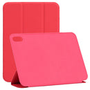 Horizontal Flip Ultra-thin Double-sided Clip Non-buckle Magnetic PU Tablet Case With Three-folding Holder & Sleep / Wake-up Function For iPad mini 6(Red)