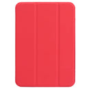Horizontal Flip Ultra-thin Double-sided Clip Non-buckle Magnetic PU Tablet Case With Three-folding Holder & Sleep / Wake-up Function For iPad mini 6(Red)