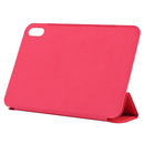 Horizontal Flip Ultra-thin Double-sided Clip Non-buckle Magnetic PU Tablet Case With Three-folding Holder & Sleep / Wake-up Function For iPad mini 6(Red)