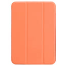 Horizontal Flip Ultra-thin Double-sided Clip Non-buckle Magnetic PU Tablet Case With Three-folding Holder & Sleep / Wake-up Function For iPad mini 6(Orange)
