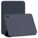 Horizontal Flip Ultra-thin Double-sided Clip Non-buckle Magnetic PU Tablet Case With Three-folding Holder & Sleep / Wake-up Function For iPad mini 6(Dark Blue)