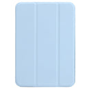Horizontal Flip Ultra-thin Double-sided Clip Non-buckle Magnetic PU Tablet Case With Three-folding Holder & Sleep / Wake-up Function For iPad mini 6(Sky Blue)