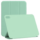 Horizontal Flip Ultra-thin Double-sided Clip Non-buckle Magnetic PU Tablet Case With Three-folding Holder & Sleep / Wake-up Function For iPad mini 6(Mint Green)
