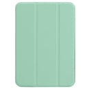 Horizontal Flip Ultra-thin Double-sided Clip Non-buckle Magnetic PU Tablet Case With Three-folding Holder & Sleep / Wake-up Function For iPad mini 6(Mint Green)
