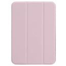 Horizontal Flip Ultra-thin Double-sided Clip Non-buckle Magnetic PU Tablet Case With Three-folding Holder & Sleep / Wake-up Function For iPad mini 6(Pink)