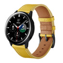 For Samsung Galaxy Watch 3 41mm Leather Watch Band(Yellow)