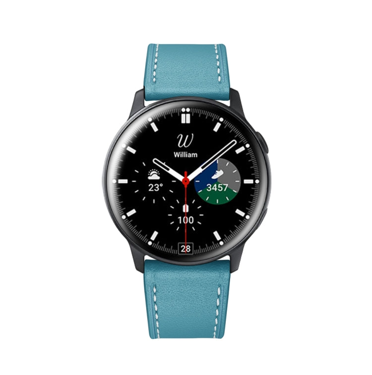 For Samsung Galaxy Watch 3 41mm Leather Watch Band(Blue)