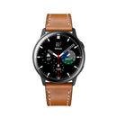 For Samsung Galaxy Watch 46mm Leather Watch Band(Brown)