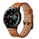 For Samsung Galaxy Watch 46mm Leather Watch Band(Brown)