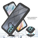 For Motorola Moto G60 Starry Sky Solid Color Series Shockproof PC + TPU Protective Case with PET Film(Black)