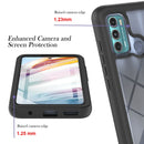 For Motorola Moto G60 Starry Sky Solid Color Series Shockproof PC + TPU Protective Case with PET Film(Black)