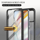 For Motorola Moto G60 Starry Sky Solid Color Series Shockproof PC + TPU Protective Case with PET Film(Black)