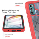 For Motorola Moto G60 Starry Sky Solid Color Series Shockproof PC + TPU Protective Case with PET Film(Red)