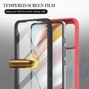 For Motorola Moto G60 Starry Sky Solid Color Series Shockproof PC + TPU Protective Case with PET Film(Red)