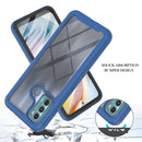 For Motorola Moto G60 Starry Sky Solid Color Series Shockproof PC + TPU Protective Case with PET Film(Royal Blue)