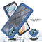 For Motorola Moto G60 Starry Sky Solid Color Series Shockproof PC + TPU Protective Case with PET Film(Royal Blue)