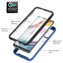 For Motorola Moto G60 Starry Sky Solid Color Series Shockproof PC + TPU Protective Case with PET Film(Royal Blue)
