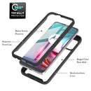 For Motorola Moto G30 / G10 / G10 Power Starry Sky Solid Color Series Shockproof PC + TPU Protective Case with PET Film(Black)