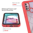 For Motorola Moto G30 / G10 / G10 Power Starry Sky Solid Color Series Shockproof PC + TPU Protective Case with PET Film(Red)