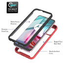 For Motorola Moto G30 / G10 / G10 Power Starry Sky Solid Color Series Shockproof PC + TPU Protective Case with PET Film(Red)